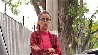 narrative risky street jerk for a student caught in public by daring locals