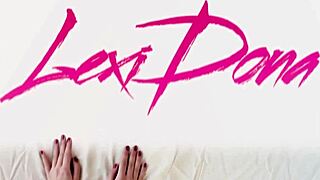 lexi dona fingers her puffy pussy in homemade scene