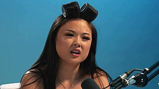 Asian cutie gets off with intense toy play