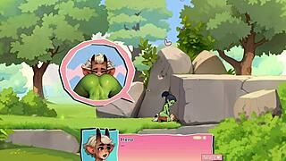 Horny nature young female orc face-sitting a lucky boy