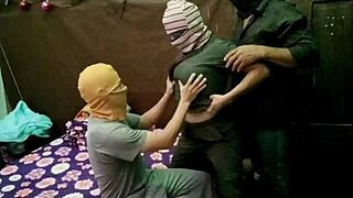 Homemade trio fuck with girlfriend and friend 😈