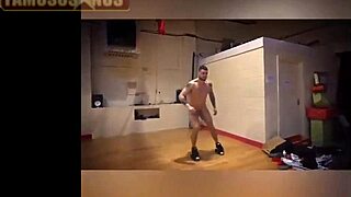 Gay man explores intimate desires in a private bedroom setting