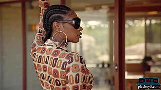 huge natural ebony tits on playboy model nyla