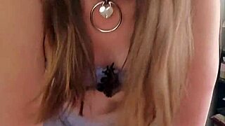 brunette tranny humps pillow in solo action.