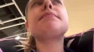 Fucking Cute BBW Teen in Public with Close-Up Webcam Action
