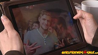 Cuckold boyfriend watches gorgeous teen girlfriend take huge cumshot