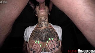 I’m blown away by this super wet blowjob from tattooed Genevieve Sinn. It’s pure sloppy magic!