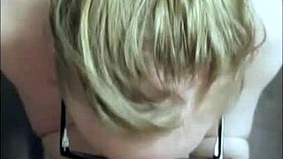 amateur ex-girlfriend takes cum shots on her face from monster cock