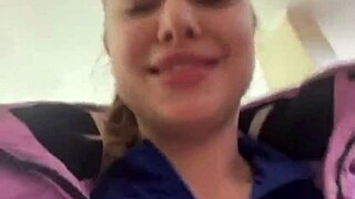 Fucking Cute BBW Teen in Public with Close-Up Webcam Action