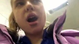 Fucking Cute BBW Teen in Public with Close-Up Webcam Action