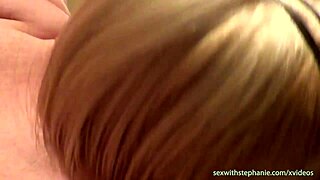 Stephie Blows Big Tits And Ass With Tattoo!