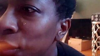 Southern ebony girl licks ass and deepthroats monster cock