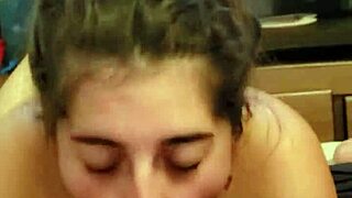 Latina sucking on a big popsicle until it's dry.