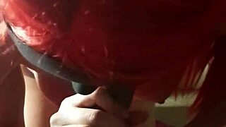 Ariel gives a sloppy blowjob and takes a creampie in her mouth, showcasing her redhead slutty side with a big ass.