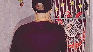 Mature man notices stepdaughter's lack of panties during domino game, leading to cum on ass.