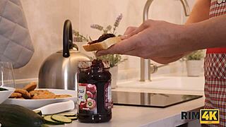 Seductive Brunette Dives Deep with Tongue in Man's Butt. Rim4k Delivers Intense Teen Rimjob Action.