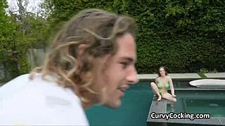 Fucking girlfriends big titties outside