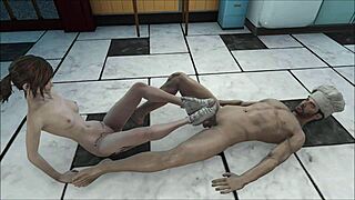 Anime brunette seduces in Fallout 4