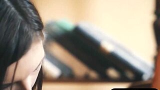 petite 18+ wife gets rough blowjob in snow hideout