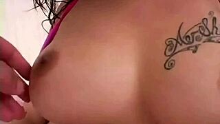 Mila, the busty cum whore, jerks off a hard dick in POV style. Her petite frame handles every stroke with ease.