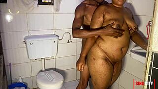 Couple engages in doggystyle sex in bathroom