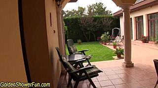 hey, this lesbo fetish threeway with golden shower is wild!