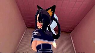 Akeno guards the door while I screw Kuroka in Dxd Ntr fantasy