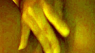 horny babe can't hold back, masturbates shaved pussy till she cums! 😜