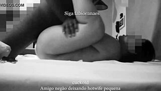 Interracial Cuckold: Wife Fucks Big Black Cock Voyeur