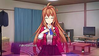 Enjoy bukkake in this hentai game