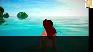 In this homemade game, amateurs brunette and redhead teens play with small tits in bikinis