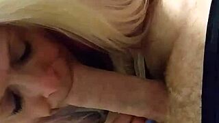 Johnny GETS some HEAD from blonde babe