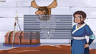 Sloppy blowjob on big tits in 4 elements trainer