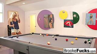 Brooke plays sexy billiards with Van's balls