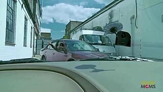 I couldn't resist pleasing that sweet brunette milf with her shaved pussy