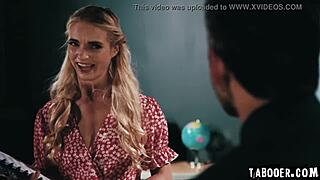 Lana Sharapova stays behind for prom committee, unaware of a secret stalker in classroom