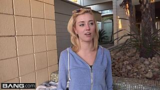 i love how haley reed gives sloppy blowjobs in public