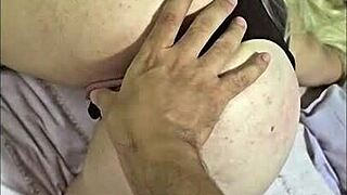 latina blonde neighbor gets cum in ass from guy