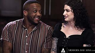 modern-day sins: interracial swingers lure married friend into bisexual anal threesome