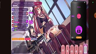 training the character in hentai game outdoors