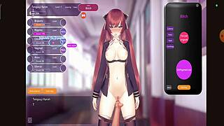 training the character in hentai game outdoors