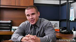 bodybuilder has bareback gay sex on first day at work