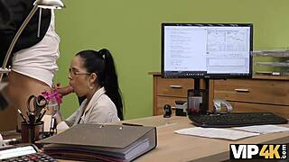 VIP4K Agent Approves Credit for Brunette Nympho With HOT SEX Action!