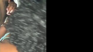 A black beauty gets a big cock in her ass in a threesome with Ricardo Juan