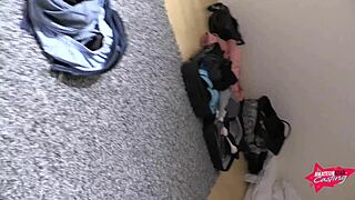 dark-haired milf with big ass fucks her stepdaughter's boyfriend