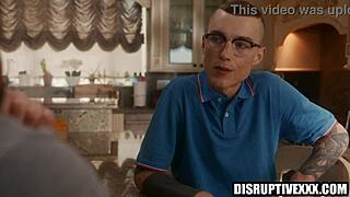 Widower explores gay sex with odd friend.