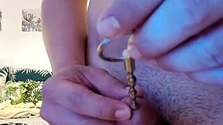 Uretra Sounding Session Hints at Deep and Unexplored Sensations for Him.