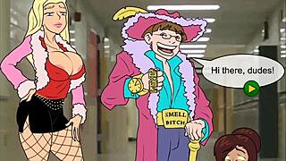 Nerd and friends use magic book to fuck principal