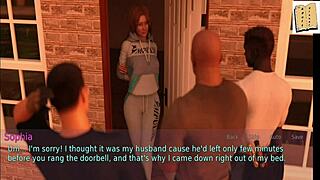 A wife and stepmother engage in a game with big tits and ass in homemade setting