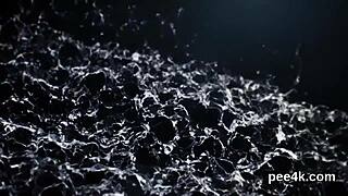 Classy teen bombshell soaks her juicy snatch with warm piss. She splashes hard in bizarre fetish play.